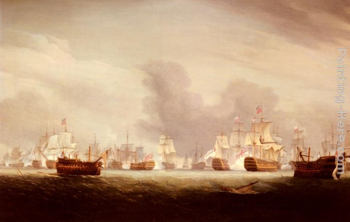 The Battle Of The Glorious 1st Of June 1794 painting - Thomas Whitcombe The Battle Of The Glorious 1st Of June 1794 art painting